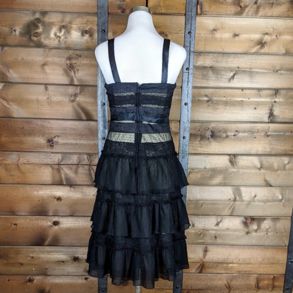Michael Kors Black Lace Tiered Dress - 8 - Picture 3 of 8